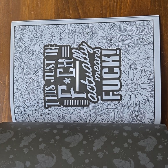 Eat A Bag of D*cks Adult Coloring Book Swear Words Adult Humor - Picture 9 of 12